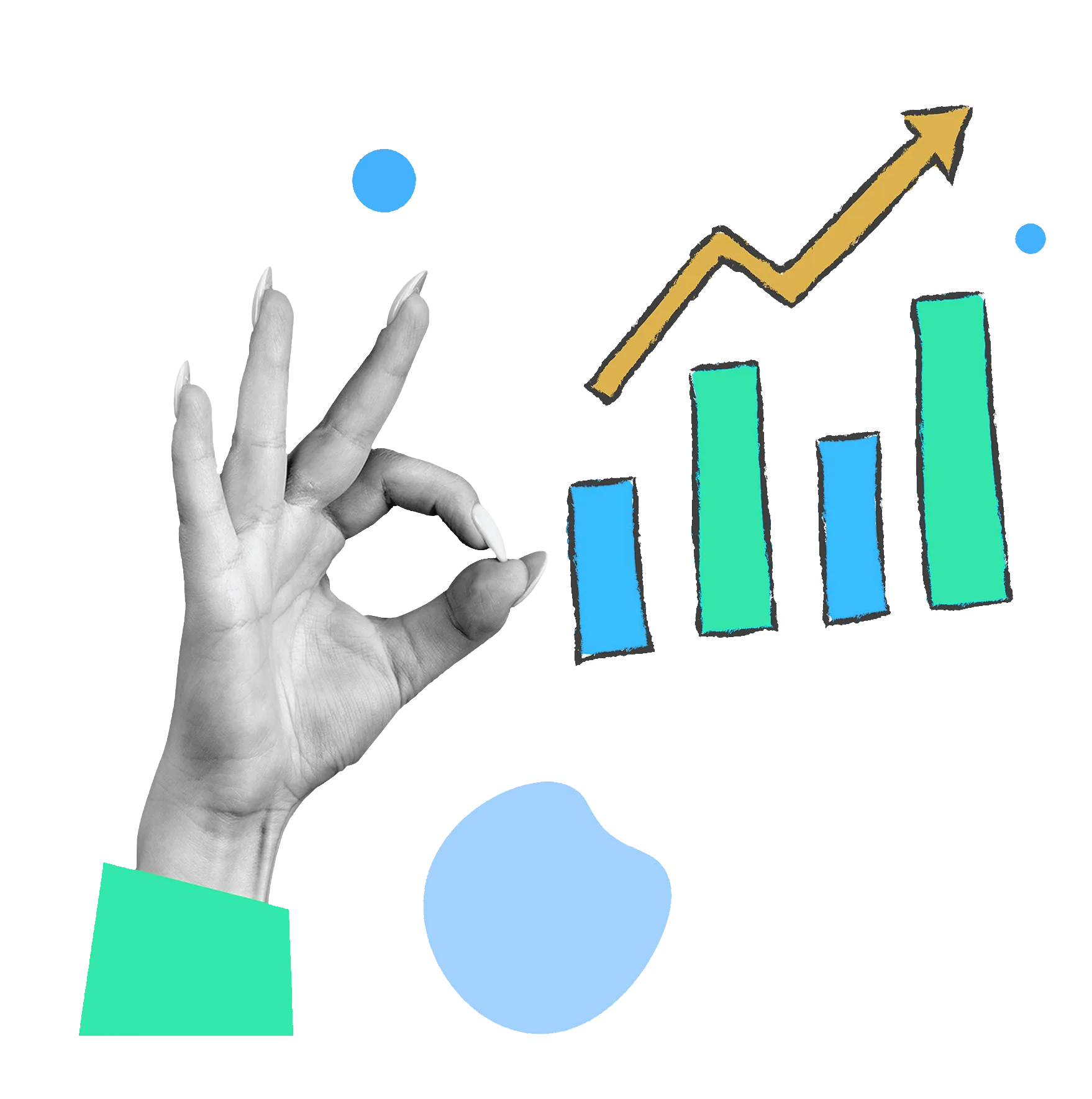 Search engine optimization growth illustration